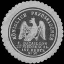 Siegelmarke K.Pr. 1. Bataillon 3t Niederschles. Infanterie Regiment No. 50 W0370689