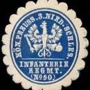 Siegelmarke Königlich Preussisches 3. Nieder Schlesisches Infanterie Regiment (No. 50) W0245487